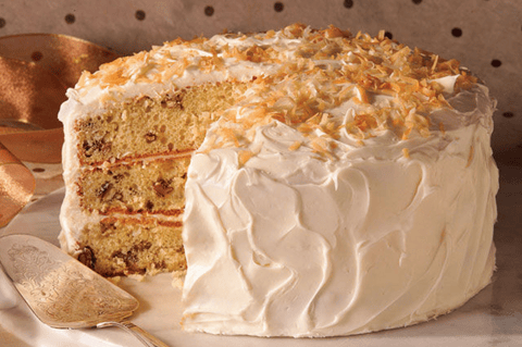 Delicious Looking Coconut-Pecan Pudding Cake
