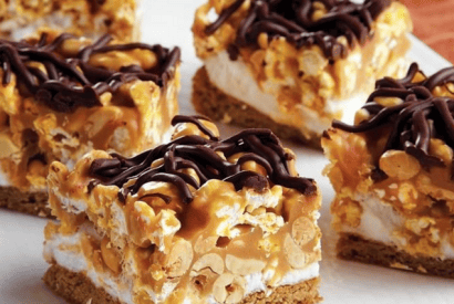 Thumbnail for How To Make Caramel Peanut Popcorn Squares