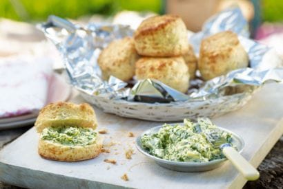 Thumbnail for A Wonderful Three-Cheese Scones With Herb Butter Recipe
