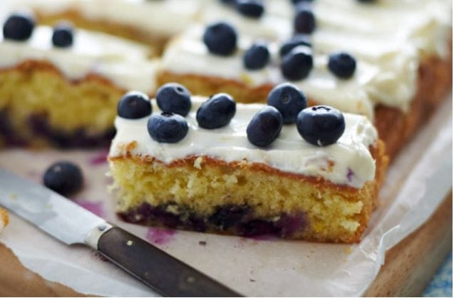 Delicious Blueberry Traybake With Lemon Icing Recipe - Afternoon Baking ...