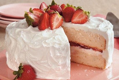 Thumbnail for A Really Delightful Looking Strawberry Yogurt Sandwich Cake