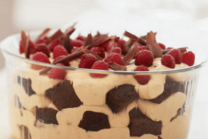 Thumbnail for A Wonderful Chocolate-Caramel Trifle With Raspberries