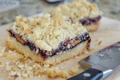 Thumbnail for How Delicious Are These Peanut Butter And Jelly Shortbread Bars