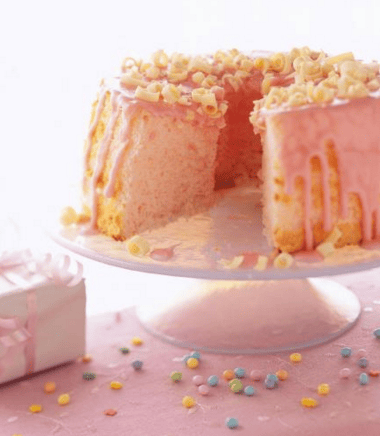 A Tinted Angel Cake For Valentines