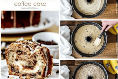 Thumbnail for Love This Cream Cheese Stuffed Chocolate Chip Banana Bread Coffee Cake