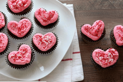 Thumbnail for Cute Chocolate Heart Cupcakes for Valentine’s Day