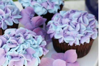 Thumbnail for Pretty Hydrangea Cupcakes