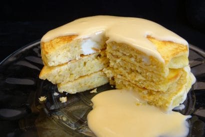 Thumbnail for How To Make These Cheesecake Pancakes With Maple Cream Sauce