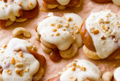 Thumbnail for Really Delicious Looking White Chocolate Caramel Cashew Clusters