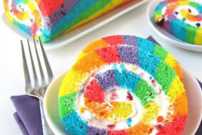 Thumbnail for A Really Yummy Rainbow Cake Roll With Rainbow Chip Filling