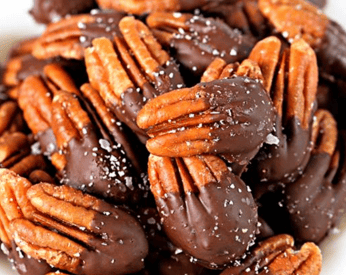 Thumbnail for Delicious Chocolate Dipped Pecans For Snacking
