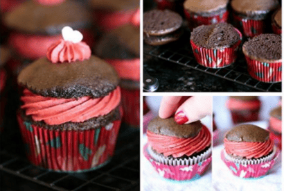 Thumbnail for How About Making These Whoopie Pie Cupcakes With Red Velvet Frosting