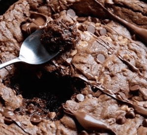 Thumbnail for Yummy Chocolate Nutella Toffee Skillet Brownie