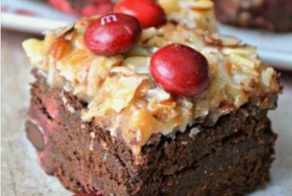 Thumbnail for Really Delicious Looking German Chocolate Cherry Bars