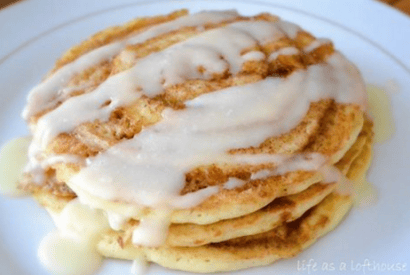Thumbnail for Cinnamon Roll Pancakes For Breakfast