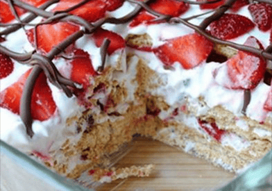 Thumbnail for A Really Delicious No-Bake Strawberry Icebox Cake