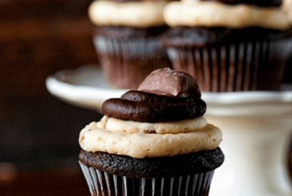 Thumbnail for Love These Dark Chocolate Butterfinger Cupcakes