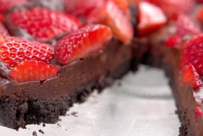 Thumbnail for A Wonderful  No-Bake Strawberry Chocolate Tart