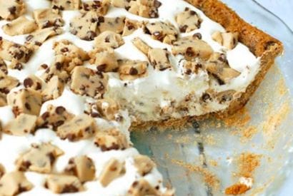 Thumbnail for Yummy Chocolate Chip Cookie Crusted Cookie Dough Ice Cream Pie