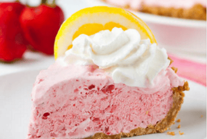 Thumbnail for Love This Frozen Strawberry Lemonade Pie