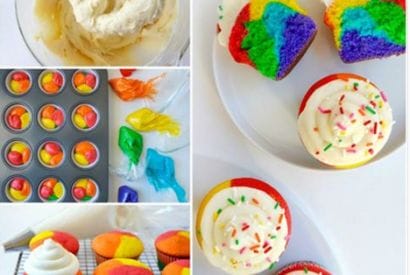 Thumbnail for Fantastic Rainbow Cupcakes With Buttercream Frosting