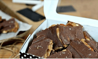 Thumbnail for Love This Salted Chocolate English Toffee With Toasted Almonds