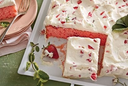 Thumbnail for How To Make This Delightful Strawberries-And-Cream Sheet Cake