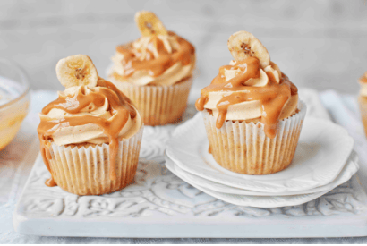 Thumbnail for Yummy Banana, Caramel And Cashew Butter Cupcakes