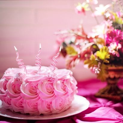Pink Rose Swirl Cake