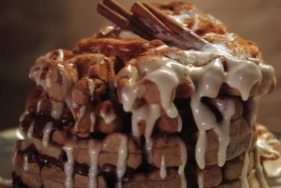 Thumbnail for Yummy Nutella Cinnamon Roll Waffles