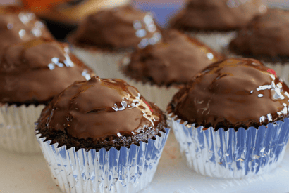 Thumbnail for Chocolate Glazed Brownie Cupcakes