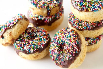 Thumbnail for Love These Delicious Baked Vanilla Cake Donuts With Chocolate Glaze And Sprinkles