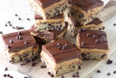 Thumbnail for No Bake Peanut Butter Chocolate Chip Cookie Dough Bars