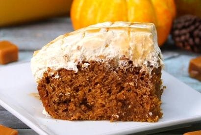 Thumbnail for Yummy Pumpkin Caramel Cream Cheese Poke Cake