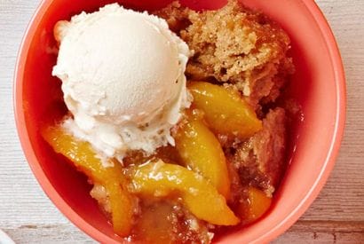 Thumbnail for Yummy Peach Graham Cracker Upside-Down Cake