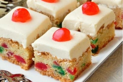 Thumbnail for Yummy Cherry Cake Squares
