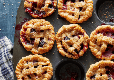 Thumbnail for Delicious Pear-Blueberry Mini Pies With Lattice Crust