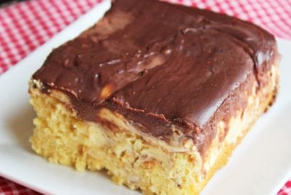 Thumbnail for A Wonderful Boston Cream Poke Cake