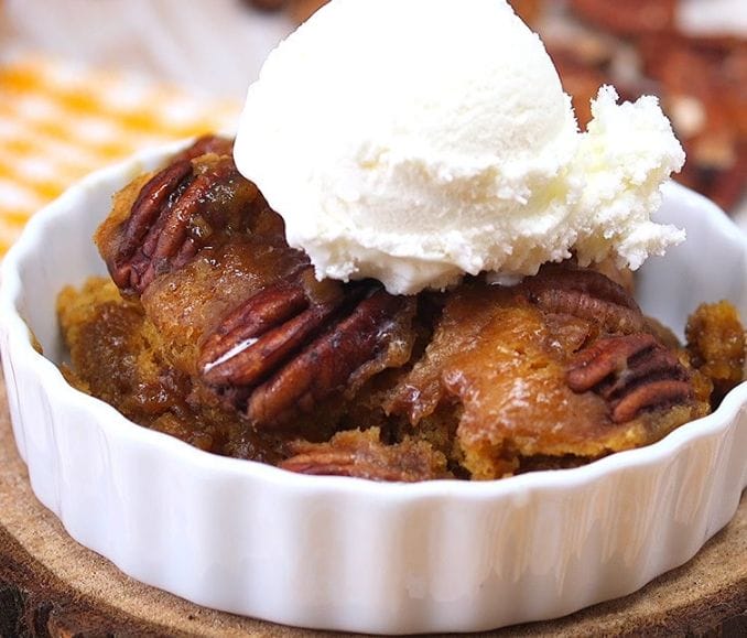 Amazing Slow Cooker Pumpkin Pecan Pudding Cake Afternoon Baking With Grandma