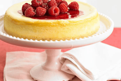 Thumbnail for Love This White Chocolate Cheesecake With Triple-Raspberry Sauce