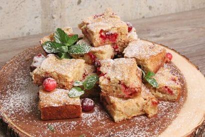 Thumbnail for Yummy Cranberry White Chocolate Blondies