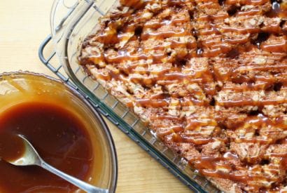 Thumbnail for How To Make These Toffee Blondies With Whiskey-Caramel Sauce