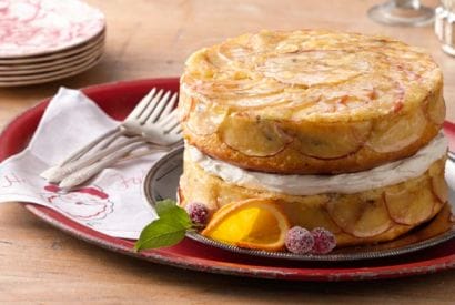 Thumbnail for A Wonderful Upside-Down Apple Cake With Whiskey-Soaked Fruit