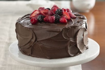 Thumbnail for Yummy Berry-Topped Chocolate Cake