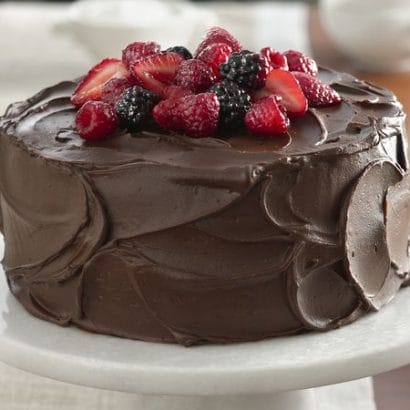 Berry-Topped Chocolate Cake