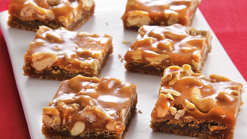 Caramel Cashew Blondies