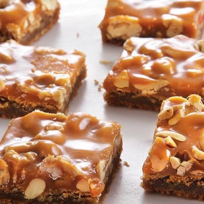 Caramel Cashew Blondies