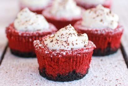 Thumbnail for Yummy Red Velvet Cheesecake Mini Pies