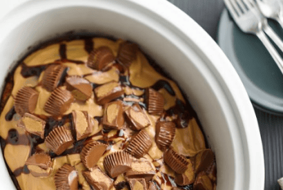 Thumbnail for Yummy Slow-Cooker Reese’s Peanut Butter Cup Swirl Cake