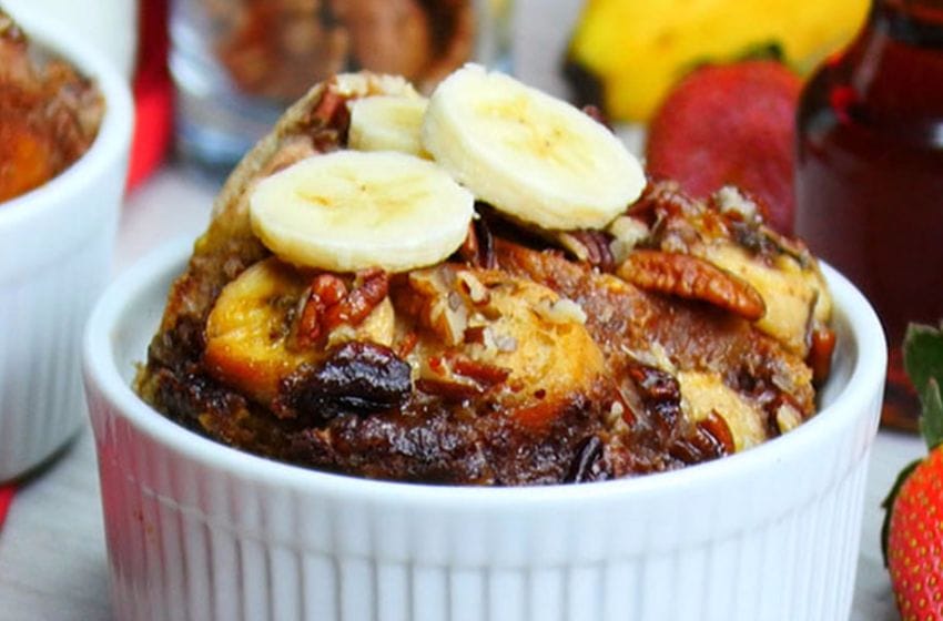 Slow Cooker Banana Pecan French Toast